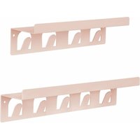 Wandregal Metall mit Haken Pink 2er Set Wandregal Metall mit Haken Pink 2er Set von CASA PURA