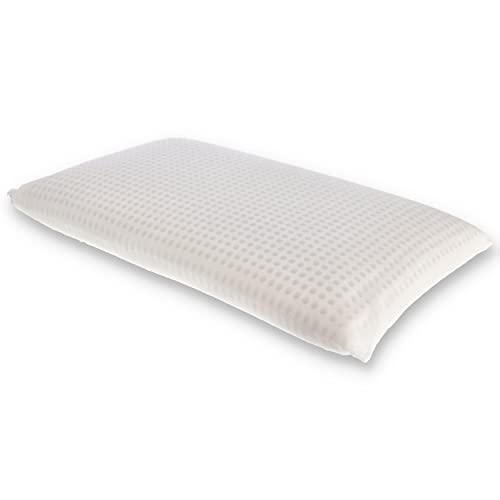 Casatessile Guanciale VIP Latticel Kissen 40x70 cm in Viscolattice Seife Polsterung Atmungsaktives Memory-Bettkissen. von Casatessile
