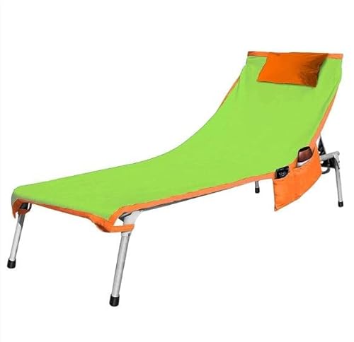 Casatessile Sandy Malediven Sonnenliegetuch 77x177 cm. mit Taschen und Kissen - Verde von Casatessile