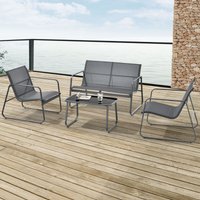 Casa.pro - Gartenmöbelset Anzi 4-tlg. Grau [ ] von CASA.PRO