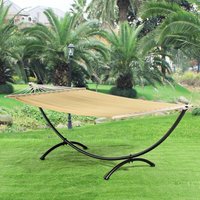 Casa.pro - xxl Hängematte Kungälv 150x290 cm mit Gestell Beige von CASA.PRO