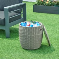 Casa.pro - Kühlbox-Hocker Avetrana 44xØ40 cm Hellbraun [ ] von CASA.PRO