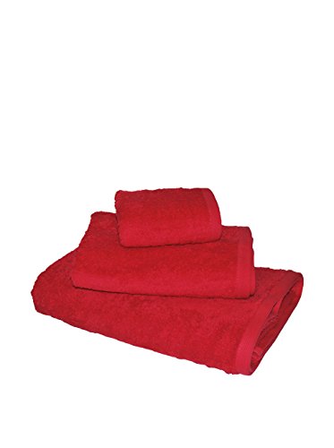CASA Campo Handtuch 3er Set Iris rot one Size von CASA