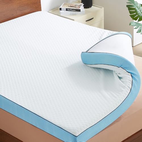 CASABEL Gel Topper 140x190cm Matratzen Topper zum Wenden, 7 cm Höhe, 2 Härtegrade - Weich oder Fest, Bezug aus 100% Baumwolle, Atmungsaktive, Kühlende Matratzenauflage mit Memory-Schaum CASABEL Gel Topper 140x190cm Matratzen Topper zum Wenden, 7 cm Höhe, 2 Härtegrade - Weich oder Fest, Bezug aus 100% Baumwolle, Atmungsaktive, Kühlende Matratzenauflage mit Memory-Schaum von CASABEL