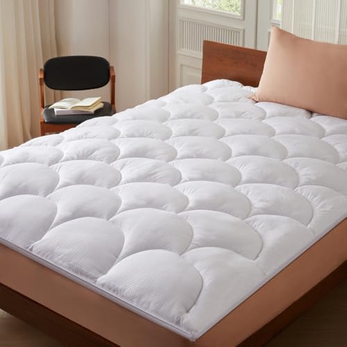 CASABEL Matratzen Topper 140x190, 4 cm Dick, Matratzenauflage aus Atmungsaktiver Mikrofaser mit Waffelstruktur, rutschfest, mit Elastischen Eckbändern, für Doppelbett 140 x 190 cm von CASABEL