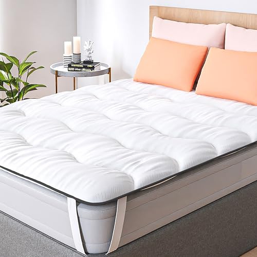 CASABEL Matratzen Topper Microfaser Wolke Weiß 180 x 200 cm Ultraweich Atmungsaktive - Matratzentopper Hypoallergene - für Matratzen mit 2 Plätzen für Erwachsene und Kinder, Clic Clac, BZ von CASABEL