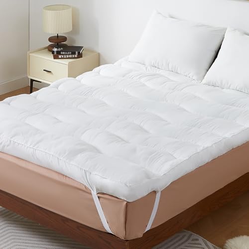 CASABEL Matratzenauflage 160x200cm Extra Dicker Matratzentopper mit Atmungsaktiver Mikrofaser - rutschfest und Allergikerfreundlich - Matratzen Topper 140x190 mit 4 Elastischen Eckbändern von CASABEL