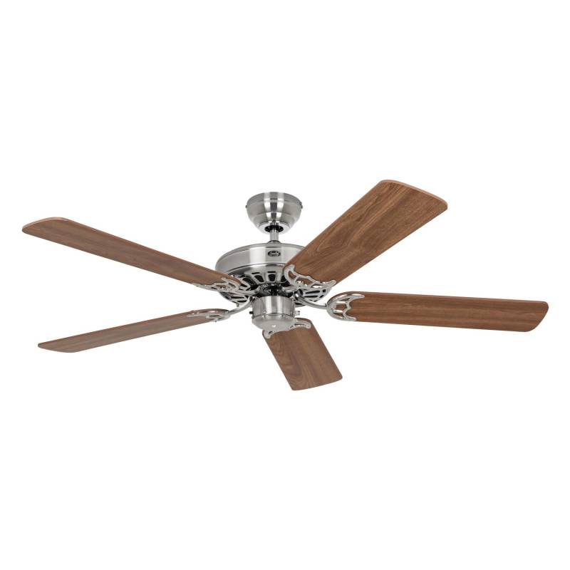 CASAFAN Deckenventilator mit Zugkette Classic Royal Chrom Gebürstet 132 Kirschbaum - Kirschbaum rot von CASAFAN