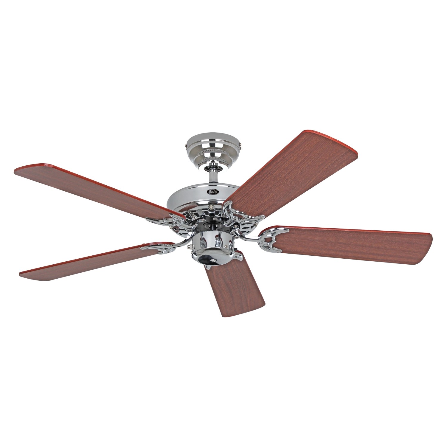 CASAFAN Deckenventilator mit Zugkette Classic Royal Chrom Glänzend 103 Mahagoni CASAFAN Deckenventilator mit Zugkette Classic Royal Chrom Glänzend 103 Mahagoni von CASAFAN