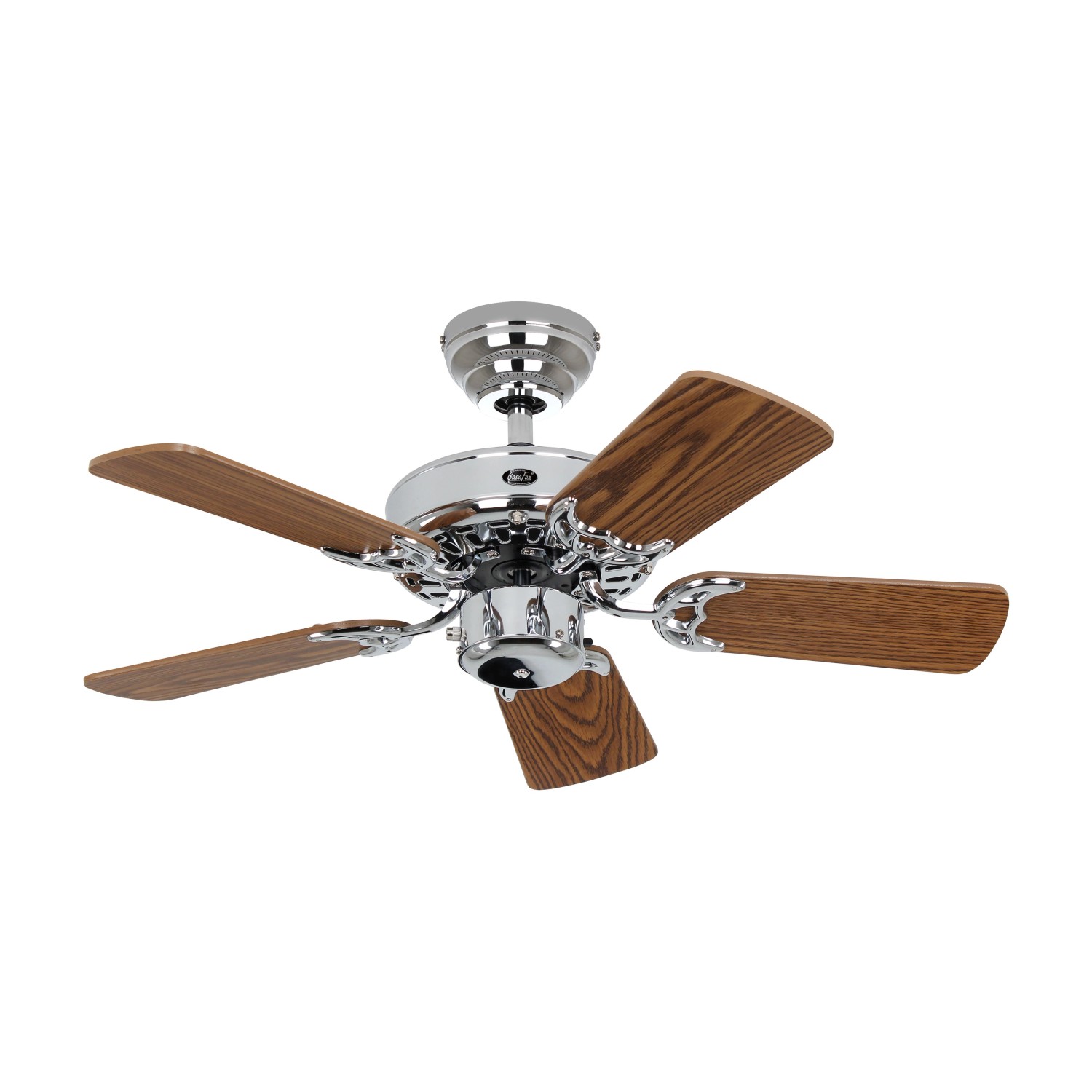 CASAFAN Deckenventilator mit Zugkette Classic Royal Chrom Glänzend 75 Eiche Antik - Wildeiche CASAFAN Deckenventilator mit Zugkette Classic Royal Chrom Glänzend 75 Eiche Antik - Wildeiche von CASAFAN