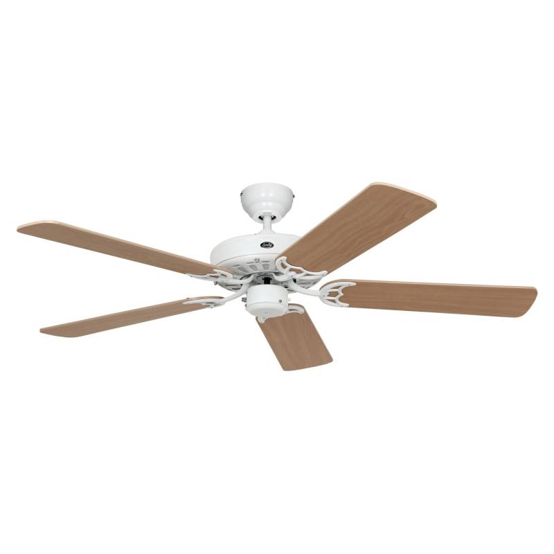 CASAFAN Deckenventilator mit Zugkette Classic Royal Weiß 132 Buche - Kernbuche von CASAFAN