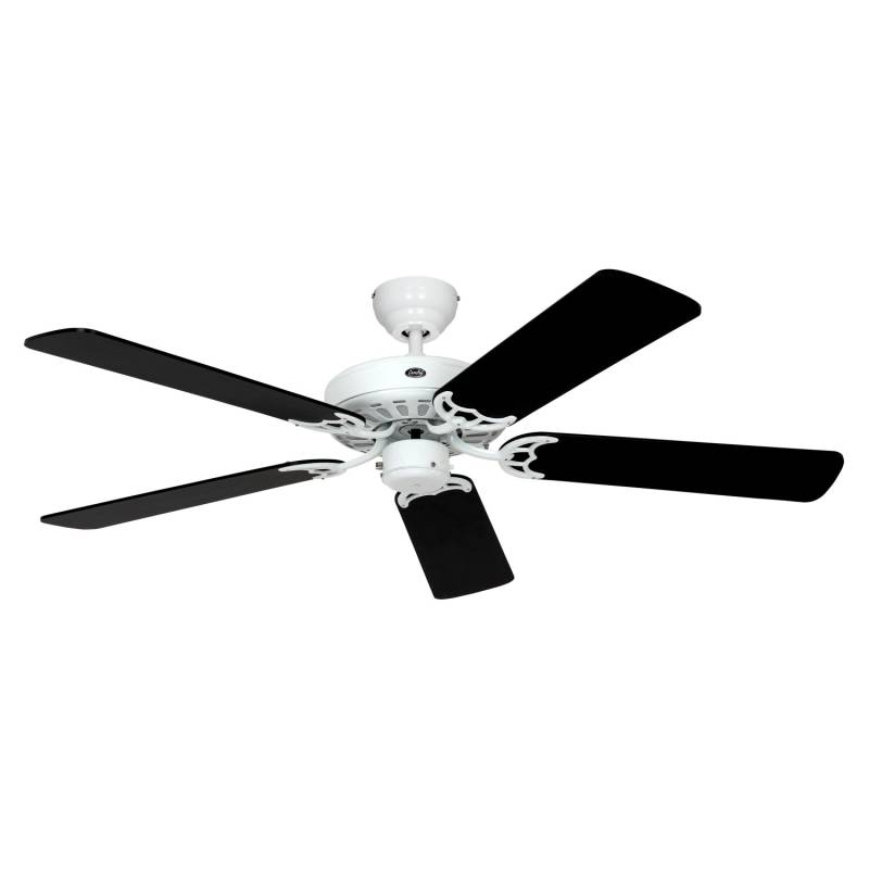 CASAFAN Deckenventilator mit Zugkette Classic Royal Weiß 132 Schwarz - Graphit von CASAFAN