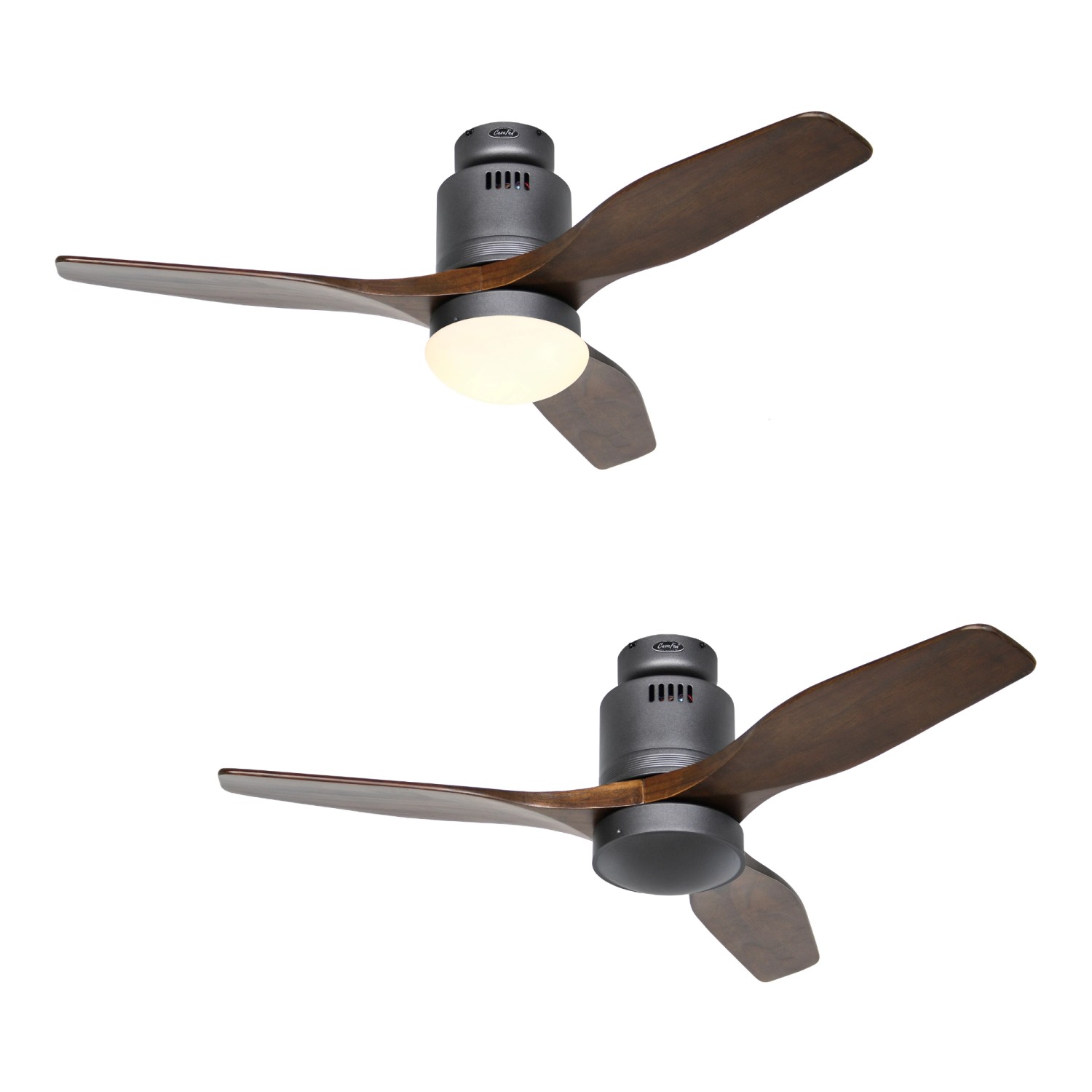 CASAFAN Energiespar Deckenventilator Aerodynamix Eco 112 cm Basaltgrau - Nussbaum von CASAFAN