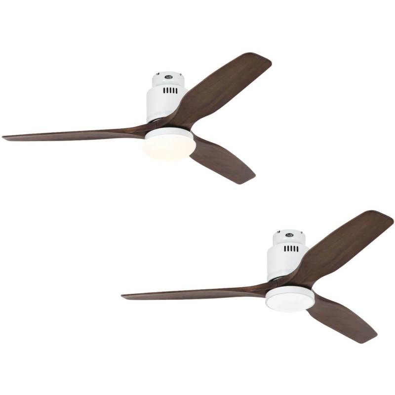 CASAFAN Energiespar Deckenventilator Aerodynamix Eco 132 cm Weiß - Nussbaum von CASAFAN