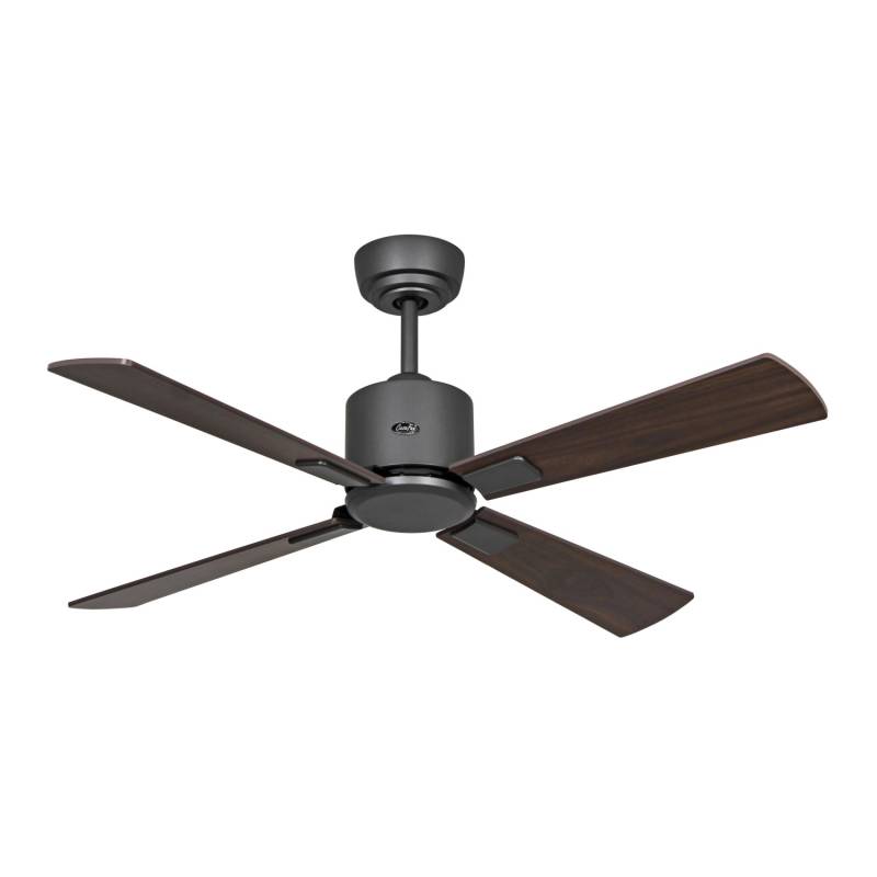 CASAFAN Energiespar Deckenventilator Eco Neo III 103 cm Basaltgrau Flügel Nussbaum - Kirschbaum mit Fernbedienung von CASAFAN