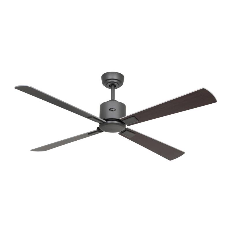 CASAFAN Energiespar Deckenventilator Eco Neo III 132 cm Basaltgrau Flügel Wenge - Silbergrau mit Fernbedienung von CASAFAN