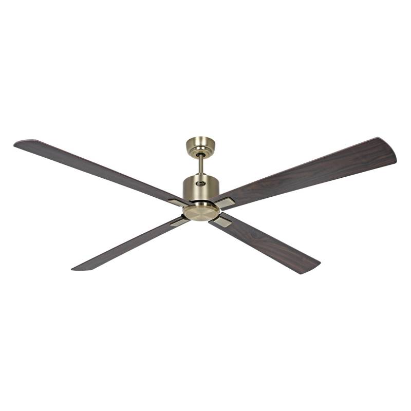 CASAFAN Energiespar Deckenventilator Eco Neo III 180 cm Messing Antik Flügel Nussbaum - Kirschbaum mit Fernbedienung von CASAFAN