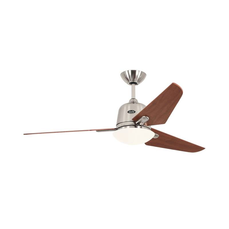 CASAFAN Energiespar Deckenventilator mit Beleuchtung und Fernbedienung Eco Aviatos 132 cm Chrom Gebürstet - Kirschbaum von CASAFAN
