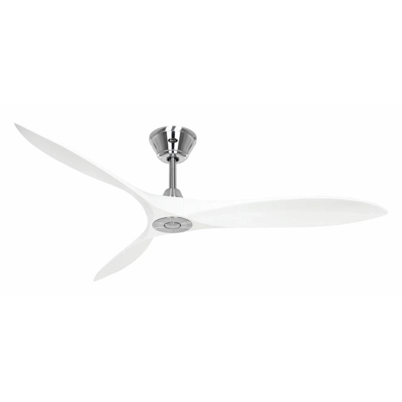 CASAFAN Energiespar Deckenventilator mit Fernbedienung Eco Airscrew 152 cm Chrom - Weiß matt von CASAFAN
