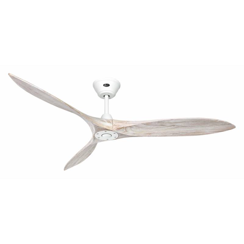 CASAFAN Energiespar Deckenventilator mit Fernbedienung Eco Airscrew 152 cm Weiß matt - Weiß Gebürstet von CASAFAN