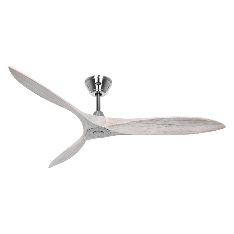 CASAFAN Energiespar Deckenventilator mit Fernbedienung Eco Airscrew Chrom Gebürstet - Weiß Gebürstet von CASAFAN