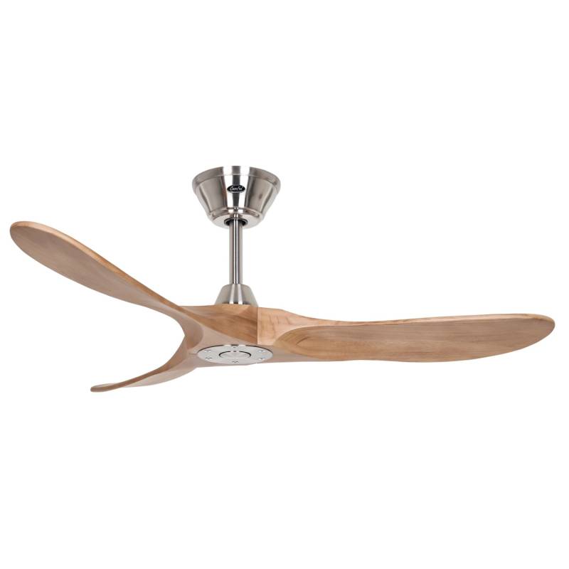 CASAFAN Energiespar Deckenventilator mit Fernbedienung Eco Genuino Chrom Gebürstet - Eiche mittel 122 cm von CASAFAN