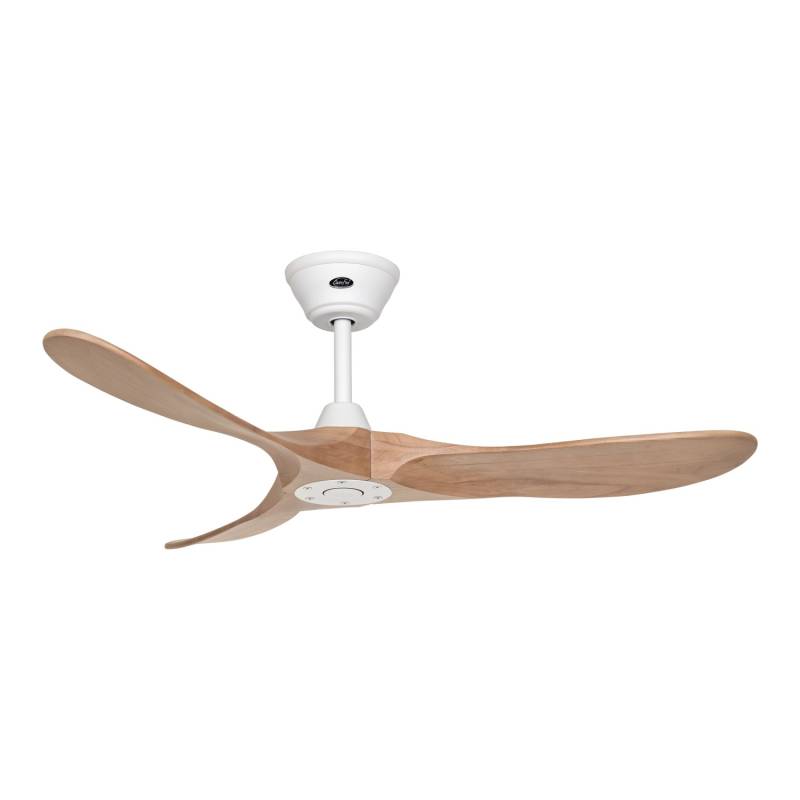 CASAFAN Energiespar Deckenventilator mit Fernbedienung Eco Genuino Matt Weiß - Eiche mittel 122 cm von CASAFAN