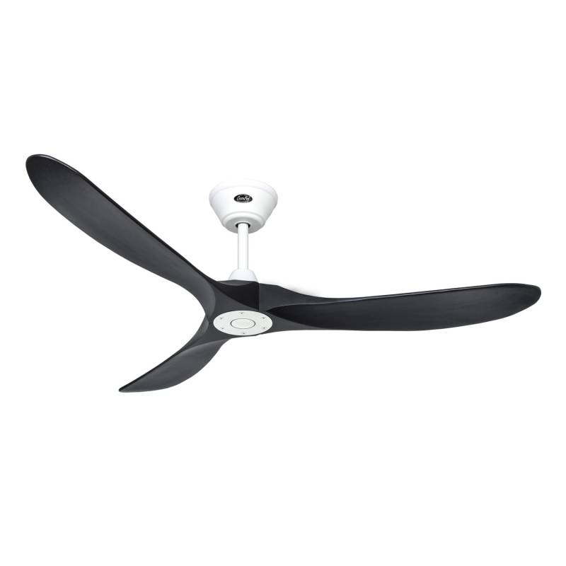 CASAFAN Energiespar Deckenventilator mit Fernbedienung Eco Genuino Matt Weiß - Matt Schwarz 152 cm von CASAFAN
