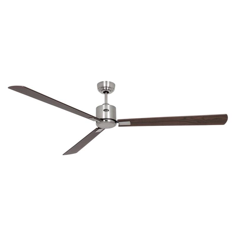 CASAFAN Energiespar Deckenventilator mit Fernbedienung Eco Neo III 180 cm Chrom Gebürstet Flügel Nussbaum - Kirschbaum von CASAFAN