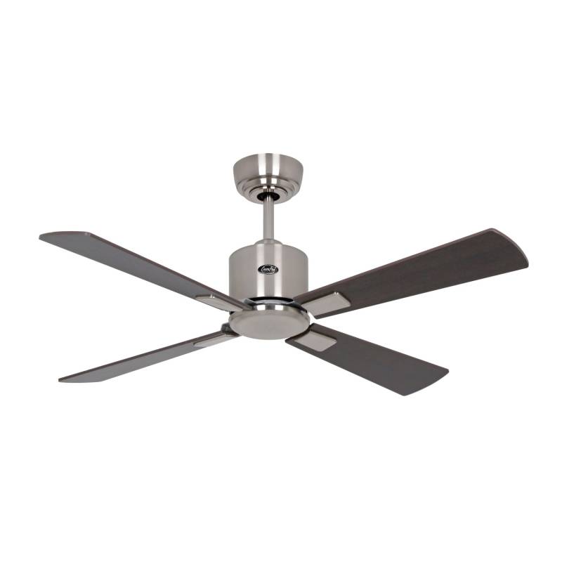 CASAFAN Energiespar Deckenventilator mit Fernbedienung Eco Neo III WiFi 103 cm Chrom Gebürstet Flügel Wenge - Silbergrau von CASAFAN