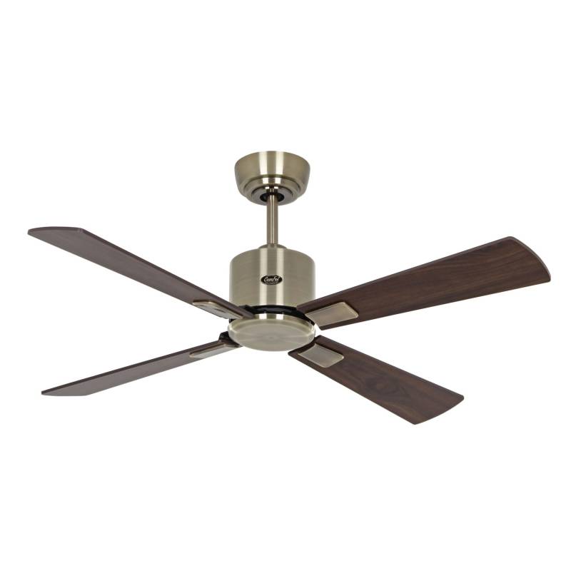 CASAFAN Energiespar Deckenventilator mit Fernbedienung Eco Neo III WiFi 103 cm Messing Antik Flügel Nussbaum - Kirschbaum von CASAFAN