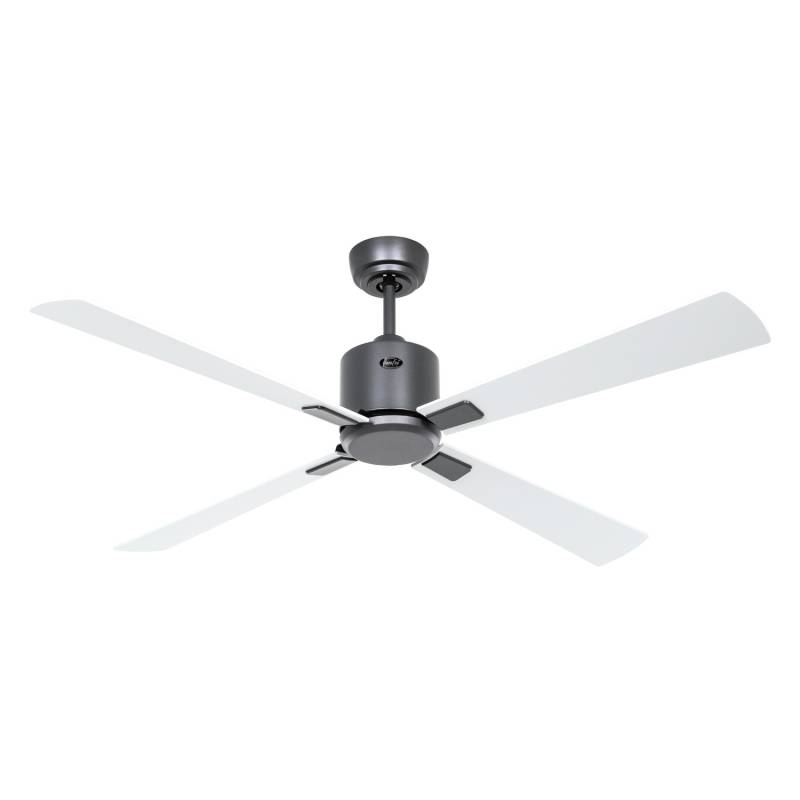 CASAFAN Energiespar Deckenventilator mit Fernbedienung Eco Neo III WiFi 132 cm Basaltgrau Flügel Weiß - Lichtgrau von CASAFAN