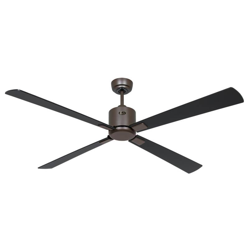 CASAFAN Energiespar Deckenventilator mit Fernbedienung Eco Neo III WiFi 152 cm Bronze Flügel Schwarz - Teak von CASAFAN
