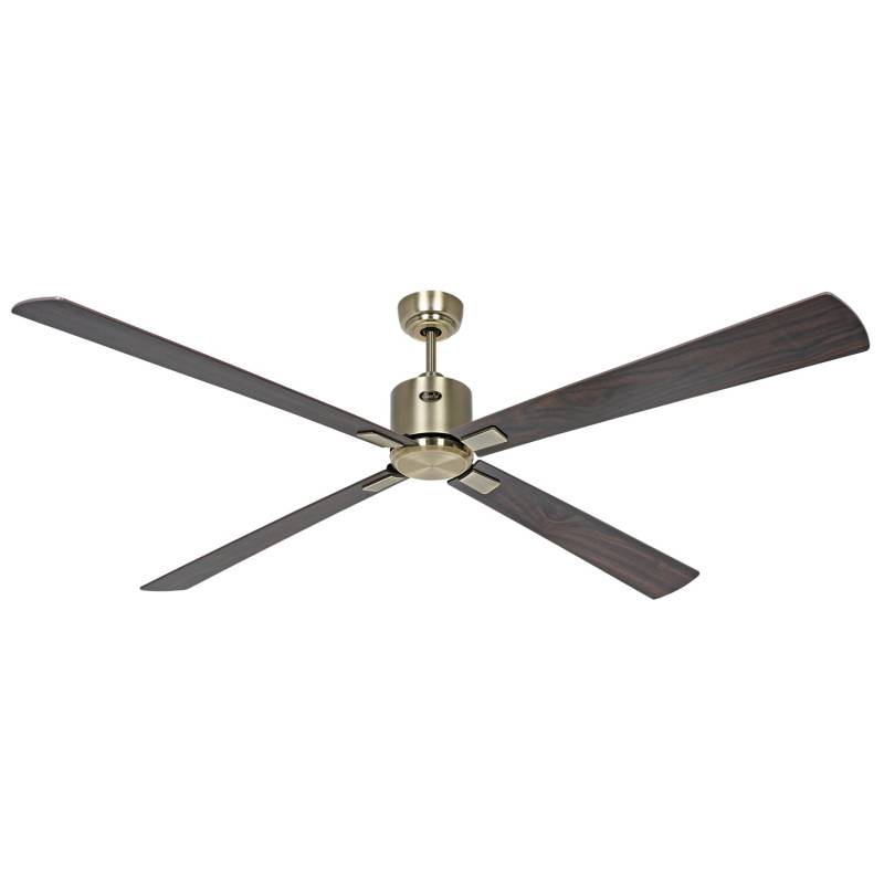 CASAFAN Energiespar Deckenventilator mit Fernbedienung Eco Neo III WiFi 180 cm Messing Antik Flügel Nussbaum - Kirschbaum von CASAFAN