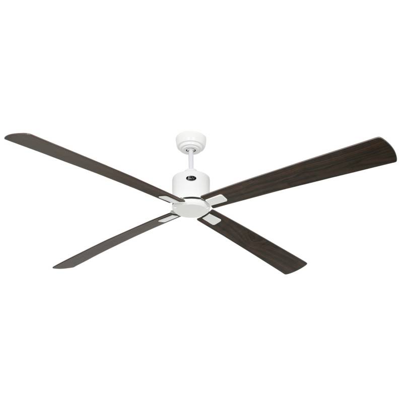 CASAFAN Energiespar Deckenventilator mit Fernbedienung Eco Neo III WiFi 180 cm Weiß Flügel Nussbaum - Kirschbaum von CASAFAN