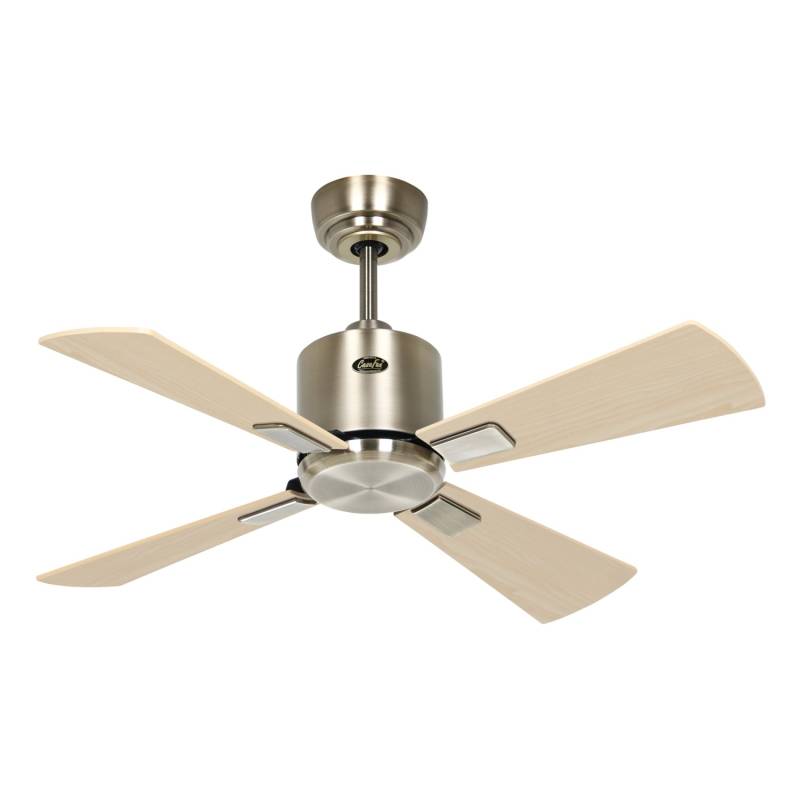 CASAFAN Energiespar Deckenventilator mit Fernbedienung Eco Neo III WiFi 92 cm Messing Antik Flügel Ahorn - Buche von CASAFAN