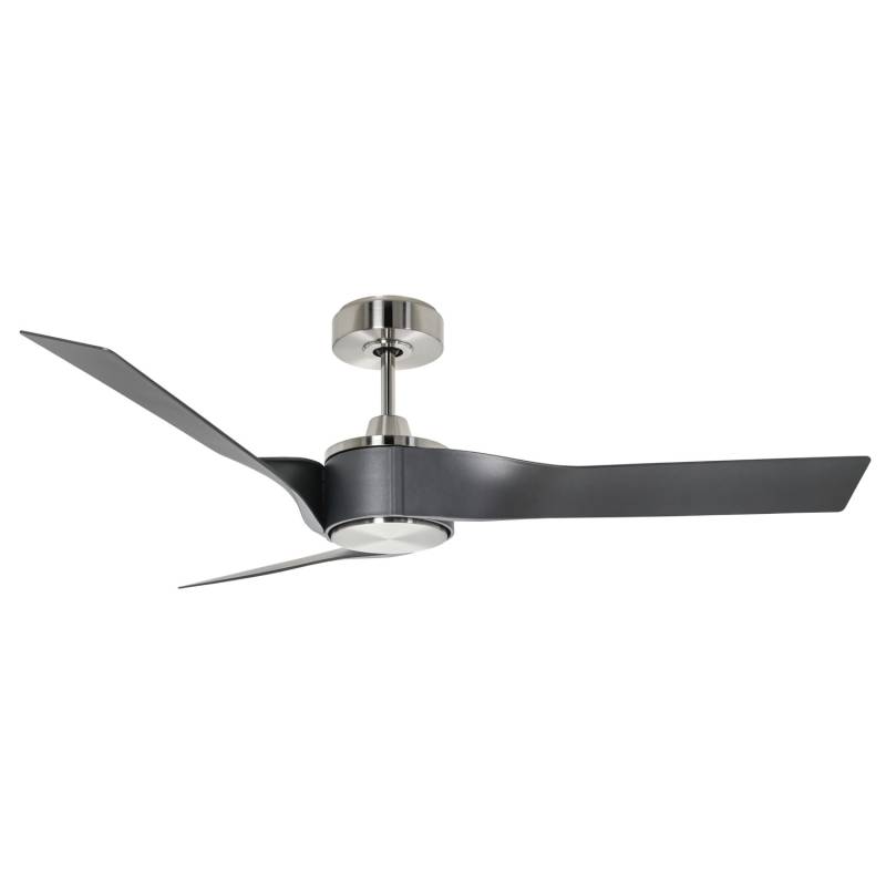 CASAFAN Energiespar Deckenventilator mit Fernbedienung Eco Revolution Chrom Gebürstet - Metallgrau von CASAFAN