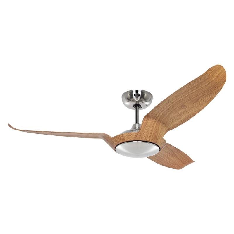 CASAFAN Energiespar Deckenventilator mit Fernbedienung Eco Talos 135 cm Chrom - Eiche von CASAFAN