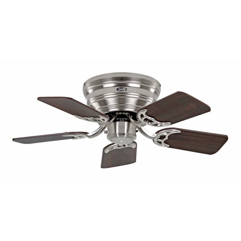 CASAFAN Flacher Deckenventilator mit Zugkette Classic Flat III Chrom Gebürstet 75 von CASAFAN