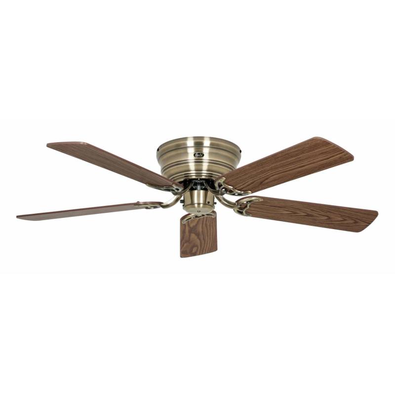 CASAFAN Flacher Deckenventilator mit Zugkette Classic Flat III Messing Antik 132 von CASAFAN