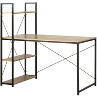 Schreibtisch L120cm mit 4 Regalen im Industrial-Stil - Holz - Calicosy von CALICOSY