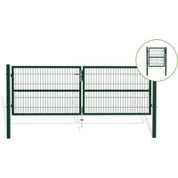 3 m RAZO-Gittertor H.100 cm + 1 m RAZO-Tor H.100 cm Grün von CASANOOV