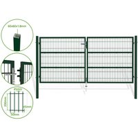 Casanoov - Doppelflügeltor für Stabmattenzaun 3m razo 300 x 140 cm Moosgrün von CASANOOV