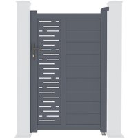 Casanoov - Gartentür aus Aluminium 1m arlberg 100 x 160 cm Grau von CASANOOV