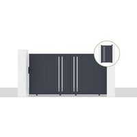 Casanoov - Schiebetor 3x1,6m giona + GIONA-Tor H.1,6m grau von CASANOOV