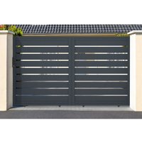 Casanoov - Schiebetor 4m vogel 400 x 180 cm Aluminium Grau von CASANOOV