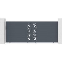 Casanoov - Schiebetor aus Aluminium 4m sunny 400 x 160 cm Grau von CASANOOV