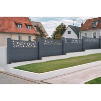 Casanoov - Set mit 2 Aluminiumzäunen sunny 190 x 90 cm grau von CASANOOV