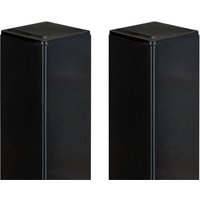 Casanoov - Set mit 2 DARIO-Eisenpfosten 8x8cm H.250cm Mattschwarz von CASANOOV