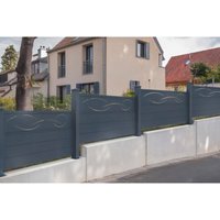Casanoov - Set mit 2 Zäunen aus grauem Aluminium life 190 x 90 cm von CASANOOV